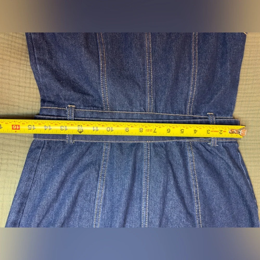 MICAS Denim Button-Front Maxi Dress Size Large New With Tag - Picture 5 of 8